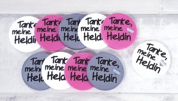 Einkaufswagenchip Tante, meine Heldin